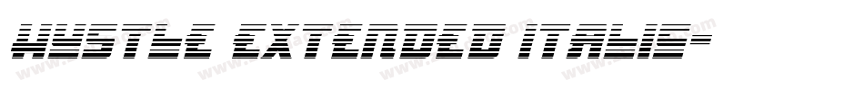 Hustle Extended Italic字体转换